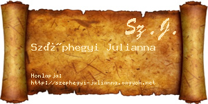 Széphegyi Julianna névjegykártya